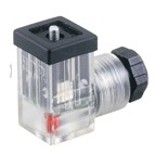 DIN43650C型透明帶燈電磁閥插頭