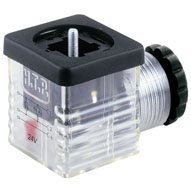 HTP透明帶LED指示燈電磁閥插頭
