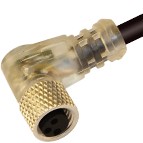 HTP M8 帶透明LED燈4芯孔式連接器