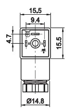 DIN43650C型電磁閥插頭9.4mm針距