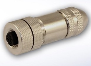 M12帶屏蔽孔式航空插頭