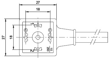OMAL A型注塑帶電纜連接器尺寸