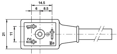 OMAL B型注塑電磁閥連接器11mm